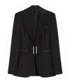 Max Mara Lapel Long-sleeved Suit Coat In Black