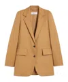 Max Mara Lapel Long-sleeved Suit Coat In Nude