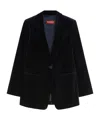 Max Mara Lapel Long-sleeved Suit Jacket In Black