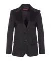 Max Mara Lapel Long-sleeved Suit Jacket In Black