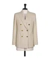 Max Mara Lapel Long-sleeved Suit Jacket In Brown