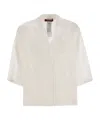 Max Mara Legno Embroidered Button-up Shirt In White
