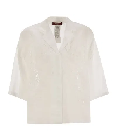 MAX MARA MAX MARA STUDIO LEGNO EMBROIDERED BUTTON-UP SHIRT