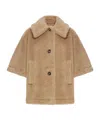 Max Mara Lapel Short-sleeved Cotton Suit In Nude