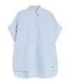 Max Mara Straight-fit Cotton Poplin Shirt In Blue