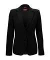 Max Mara Lapel Suit Jacket In Black