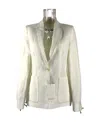 Max Mara Lapel Suit Jacket In White