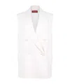 Max Mara Lapel Vest In White
