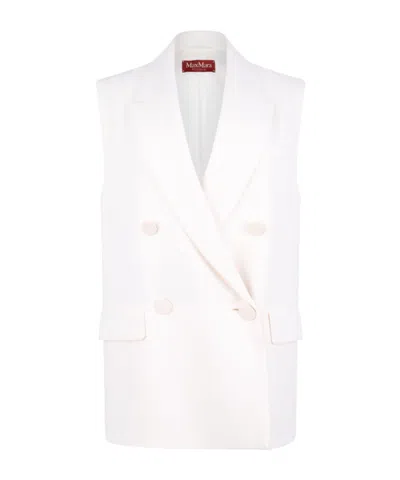 Max Mara Lapel Vest In White