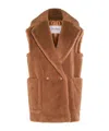 Max Mara Lapel Vest In Brown