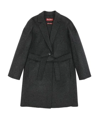 Max Mara Lapel Waist Coat In Gray