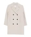 Max Mara Lapel Wool Coat In Neutral