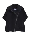 Max Mara Wool-alpaca Teddy Biker Jacket In Black