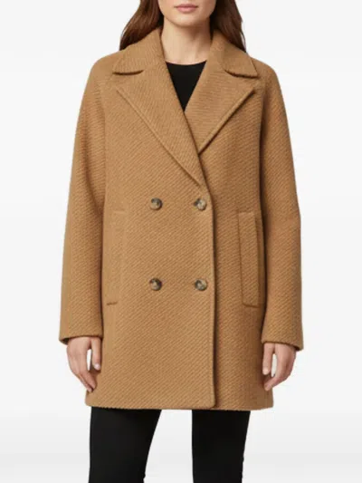 Pre-owned Max Mara Lapel-collar Double-breasted Coat In Neutrals
