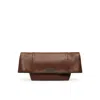 Max Mara Large Clutch In Natural Leather