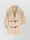 Max Mara 'large Collar Faux Fur Texture Cape'