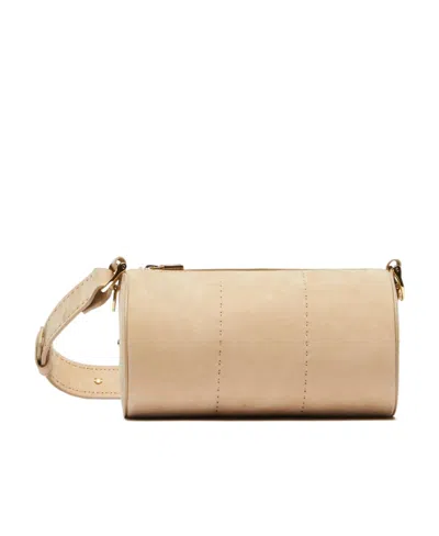 Max Mara Large Cylinder Crossbody Bag In Nude