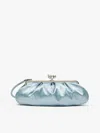 Max Mara Large Satin And Silk Pasticcino Bag In Sky Blue