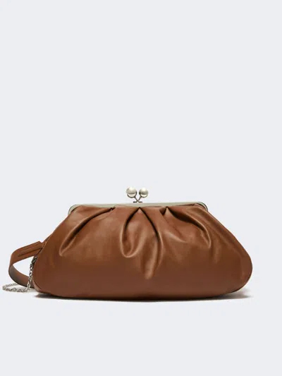 Max Mara Large Sheepskin Pasticcino Bag In Tobacco