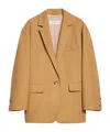 Max Mara Brown Wool Coat In Nude