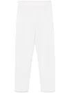 Max Mara Cropped White Pants With Tailored Silhouette In White