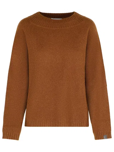 Max Mara 'laser' Sweater In Lear Colored Camel Yarn In Brown