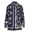 Max Mara Printed Silk Patchwork Shirt In Multi
