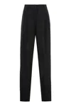Max Mara Latina High-waist Crêpe Trousers In Black