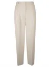 Max Mara Ronchi Ecru Long Trouser In White