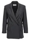 Max Mara Woman Blazer Charcoal Size 8 Virgin Wool