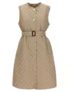 Max Mara Quilted Cotton Vest In Brown