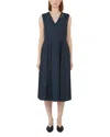 Max Mara Lauren Midnight Blue Fit And Flare Dress In Blue
