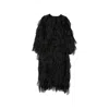Max Mara Lauto Ruffled Coat In Blue