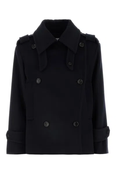 MAX MARA CAPPOTTO LAVENO IN MISTO LANA BLU SCURO  DONNA