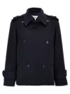 Max Mara Laveno Wool And Cashmere Over Trench Coat In Blue
