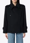 Max Mara Blue Wool Coat In Blue