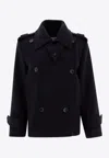 Max Mara Laveno Wool And Cashmere Coat In Blue