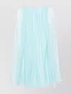 Max Mara Light Blue Footing Silk Chiffon Dress