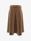 Max Mara Lazio Viscose Blend Skirt In Brown