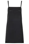 Max Mara Leale Stretch Wool Mini Dress In Dark Grey