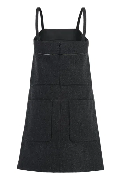Max Mara Leale Virgin Wool Dress In Black