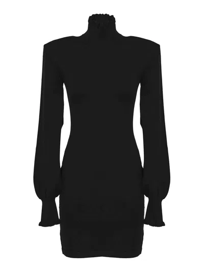 Max Mara Leandro Turtleneck Dress In Black