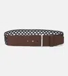Max Mara Leather And Canvas Belt In Black