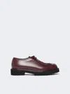 Max Mara Leather And Suede Lace-up Shoes In Burgundy