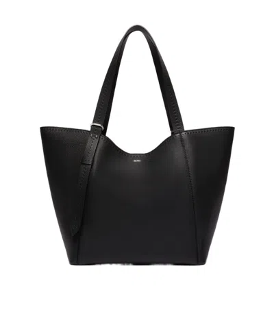 Max Mara Leather Archetipo Handbag In Black