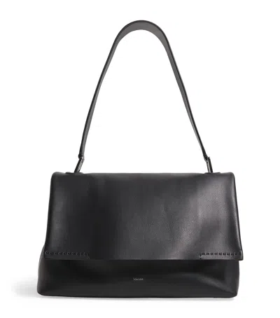 Max Mara Leather Archetipo Shoulder Bag In Black
