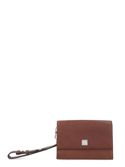 Max Mara Leather Bag In Brown