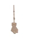 Max Mara Leather Bag Charm In Brown