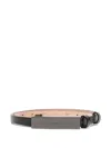 Max Mara Adjustable Leather Belt With Logo Buckle