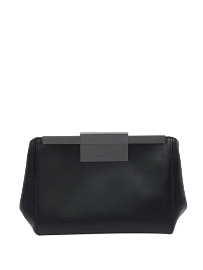 Max Mara Leather Belt Bag In Black